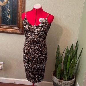 BB leopard print cocktail dress